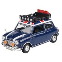 Motor Max Morris Mini Cooper With Roof Rack 1/18