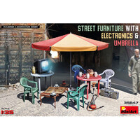 MiniArt Street Furniture With Elecronics And Umbrella  1/35