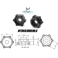 Method RC Hex Adapters Metal 6x40/12.5mm OS 24mm Suit X Maxx