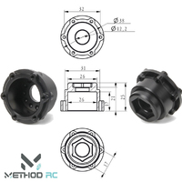 Method RC Hex Adapters Metal 6x32/21mm OS 17mm