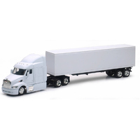 Newray Peterbilt 387 White Cab And Container Trailer 1/43