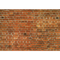 Noch HO Red Brick  Wall 64x15cm (Card)