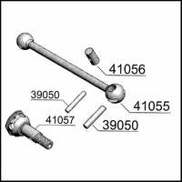 Hobao H4E Rear Alum Cvd Shaft Set