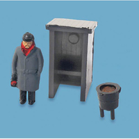 Peco Fog Man Hut & Brazier HO