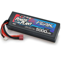 Peak Racing Power Lipo 7.4v 45C 2S Black Case Deans Plug