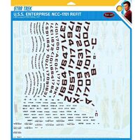 Polar Lights Star Trek USS Enterprise Refit Aztec Decals  1/350