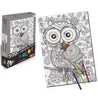 Puzzle Owl  Colour Yourself 500pce