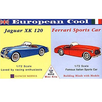 Glencoe European Cool - Jaguar/Ferrari Plastic Kit 1/72