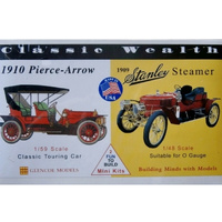 Glencoe Classic Wealth - 1910 Pierce/09 Stanley Steam Plastic Kit 1/48