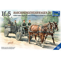 Riich Models WWII German IF-S Horse Wagon W/ Zwillingslafette 1/35