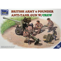 Riich Models British Army 6 Pounder Infantry W/ British C/wealth Crews 1/35