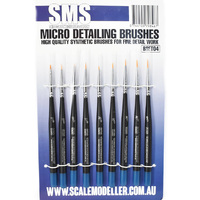 SMS BSET04 Micro Detailing Brush Set ( Synthetic) 9pc