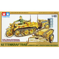 Tamiya 32502 Kettenkraftrad With Cart & Goliath 1/48