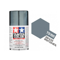 Tamiya TS-100 Bright Gun Metal Semi Gloss    Spray Can