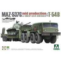 Takom MAZ-537G W/ Chmzap-5247G Semi Trailer & T-54B  1/35