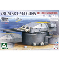 Takom Battleship Scharnhorst Turret B 28CMSK C/34 Guns   1/72