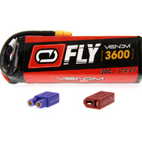 Venom 30c 6s 3600mah 22.2v FLY Lipo Battery With Universal Plug