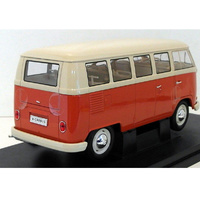 Welly VW 1963 Bus Window Van Red 1/18