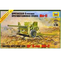 Zvezda British 6-pdr Anti Tank Gun Kit  1/35