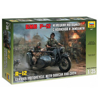 Zvezda German Wwii Sidecar R12 With Crew 1/35