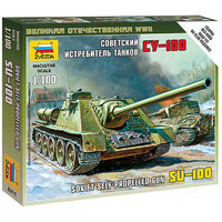 Zvezda Soviet Self-Propelled Gun Su-100 1/72