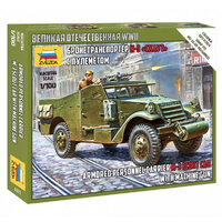 Zvezda Soviet M-3 Scout Car With Machine Gun WWII 1/100